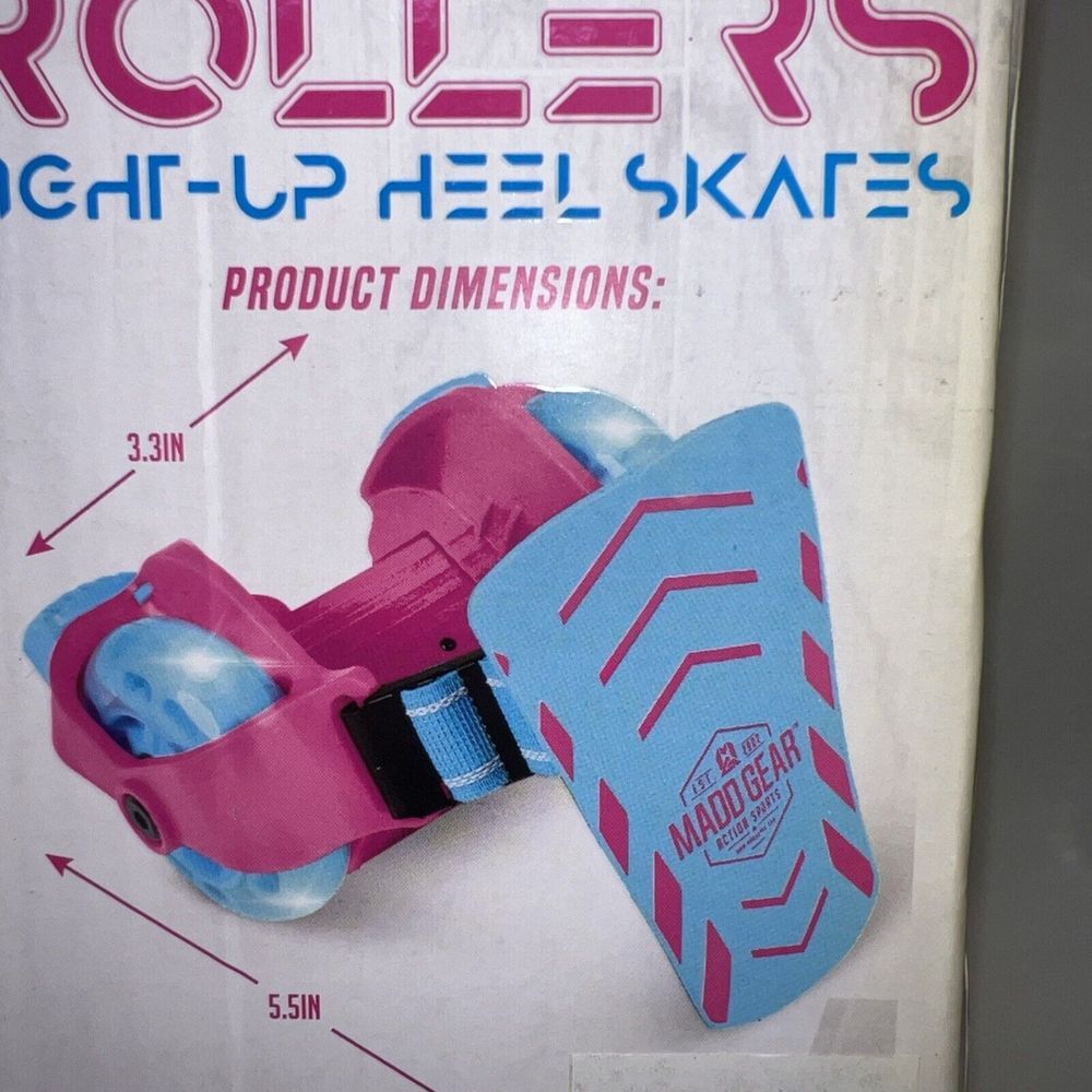 Madd Gear Rollers Light-up Heel Skates Brand New Glow & Roll 6+ Max. Weight110# - Picture 6 of 8
